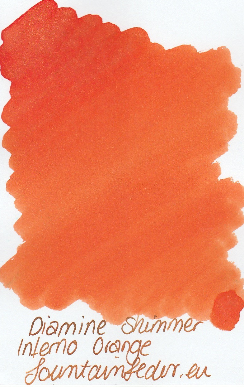 Diamine Shimmer Inferno Orange Ink Sample 2ml