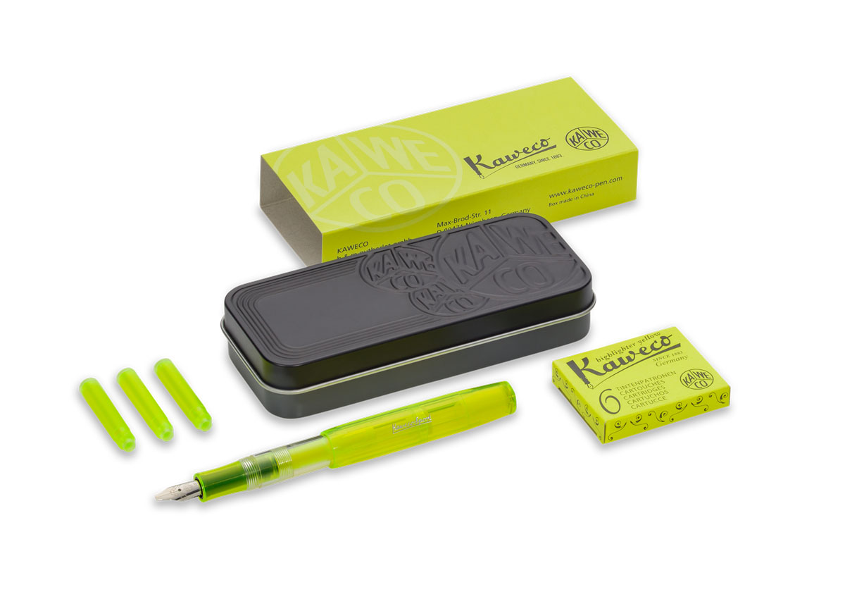 Kaweco Highlighter Set Neongelb  Kaweco Highlighter Set Neongelb