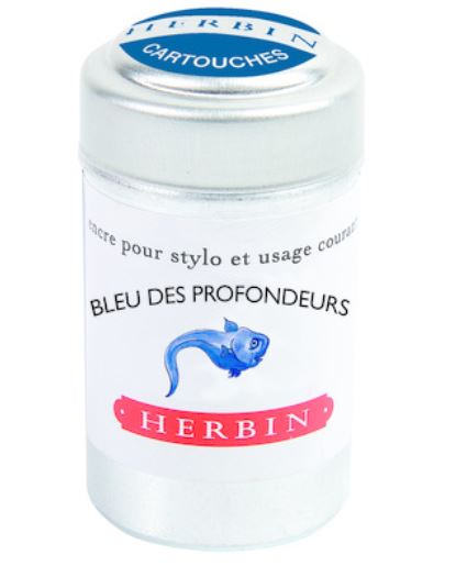 Herbin Ink Cartriges Blue des Profondeurs , 6 per tin
