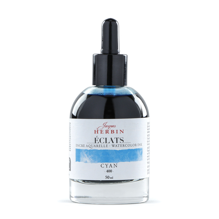 Jacques Herbin Aquarelltine Éclats - Cyan 50ml  Jacques Herbin Aquarelltine Éclats - Cyan 50ml