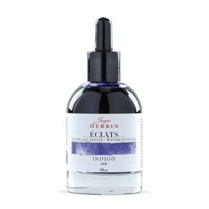 Jacques Herbin Aquarelltine Éclats - Indigo 50ml Jacques Herbin Aquarelltine Éclats - Indigo 50ml
