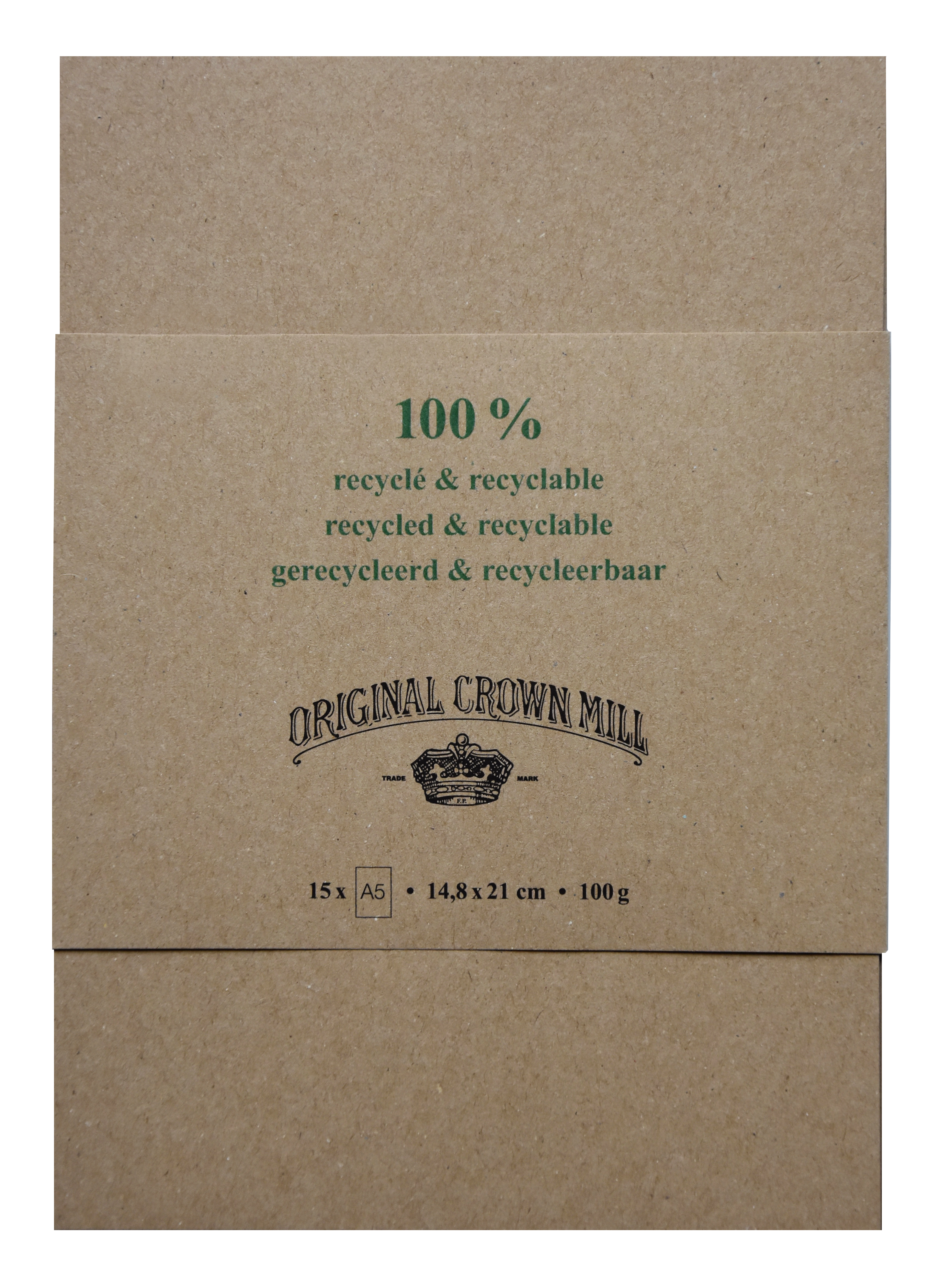 Original Crown Mill - 100% Recycled Paper A5 