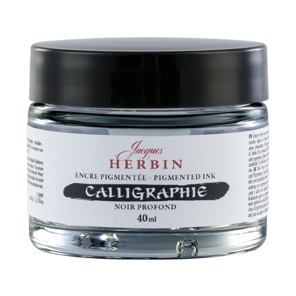 Herbin Pigmentierte Kalligrafietinte - Schwarz 40ml 