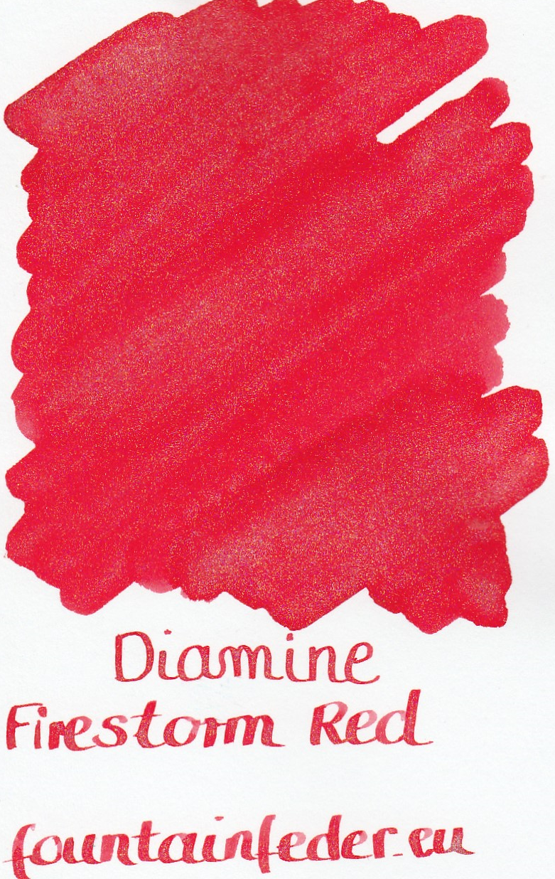 Diamine Shimmer Firestorm Red Ink Sample 2ml