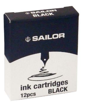 Sailor Cartridges 12pcs Black