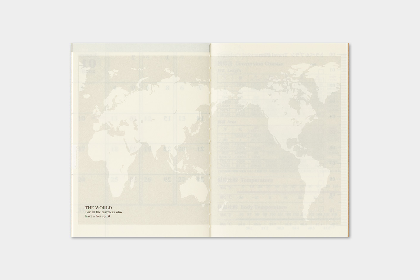 Traveler`s Company 2027 - Monthly Diary Refill Passport Size