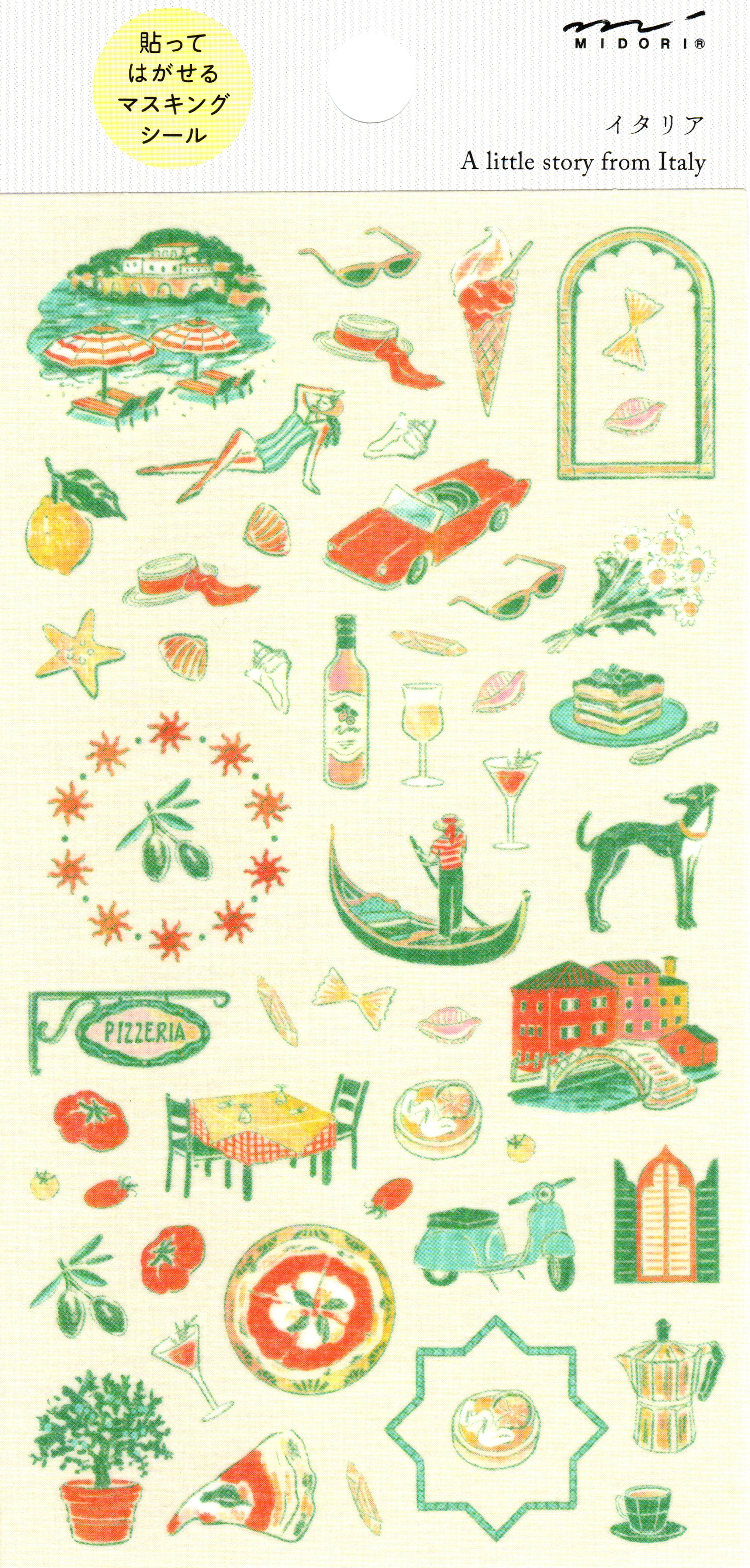 Midori Sticker Italy Midori Sticker Italy