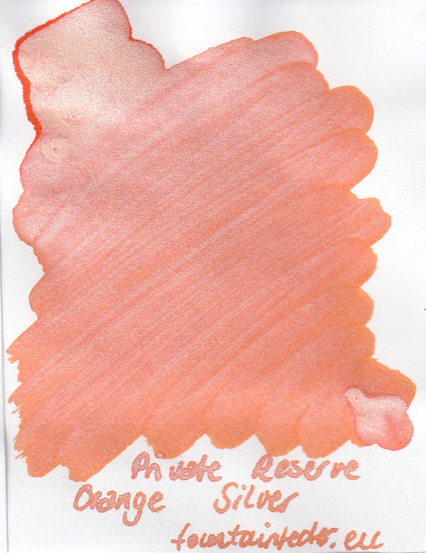Private Reserve Pearlescent - Orange Silver Ink Sample 2ml  