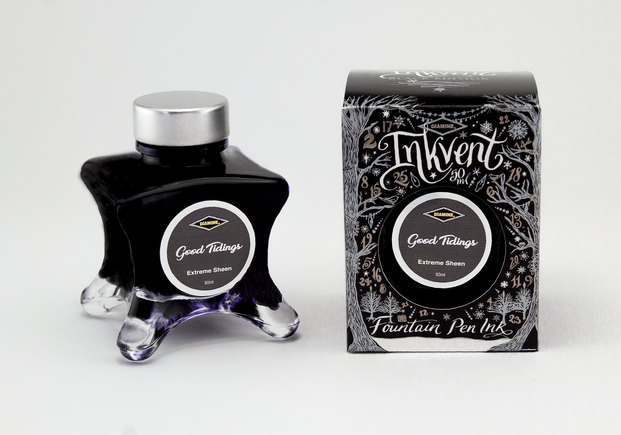 Diamine Inkvent Black Edition - Good Tidings 50ml Diamine Inkvent Black Edition - Good Tidings 50ml