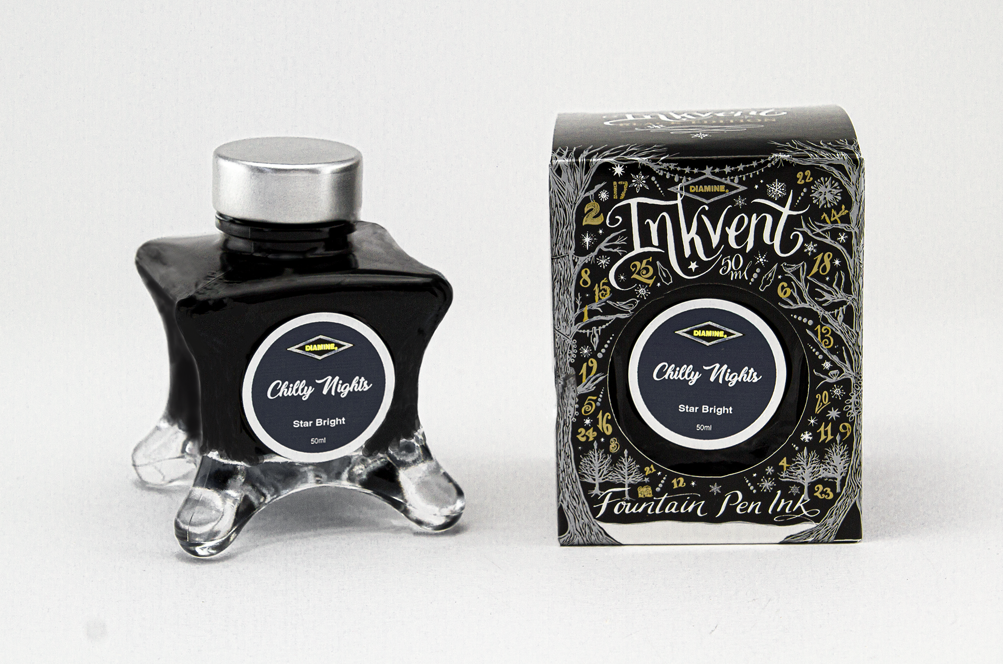 Diamine Inkvent Black Edition - Chilly Nights 50ml  Diamine Inkvent Black Edition - Chilly Nights 50ml