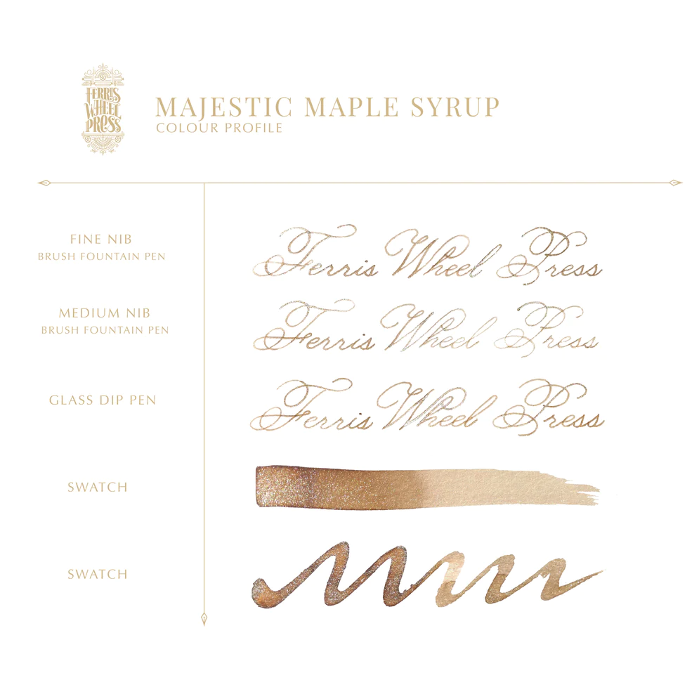 Ferris Wheel Press - Majestic Maple Syrup Ink Sample 2ml