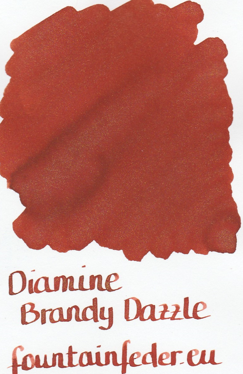 Diamine Shimmer Brandy Dazzle Ink Sample 2ml
