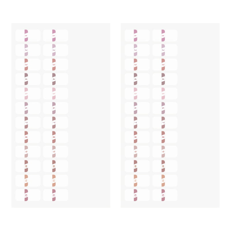 Midori Index Label S Chiratto Numbers