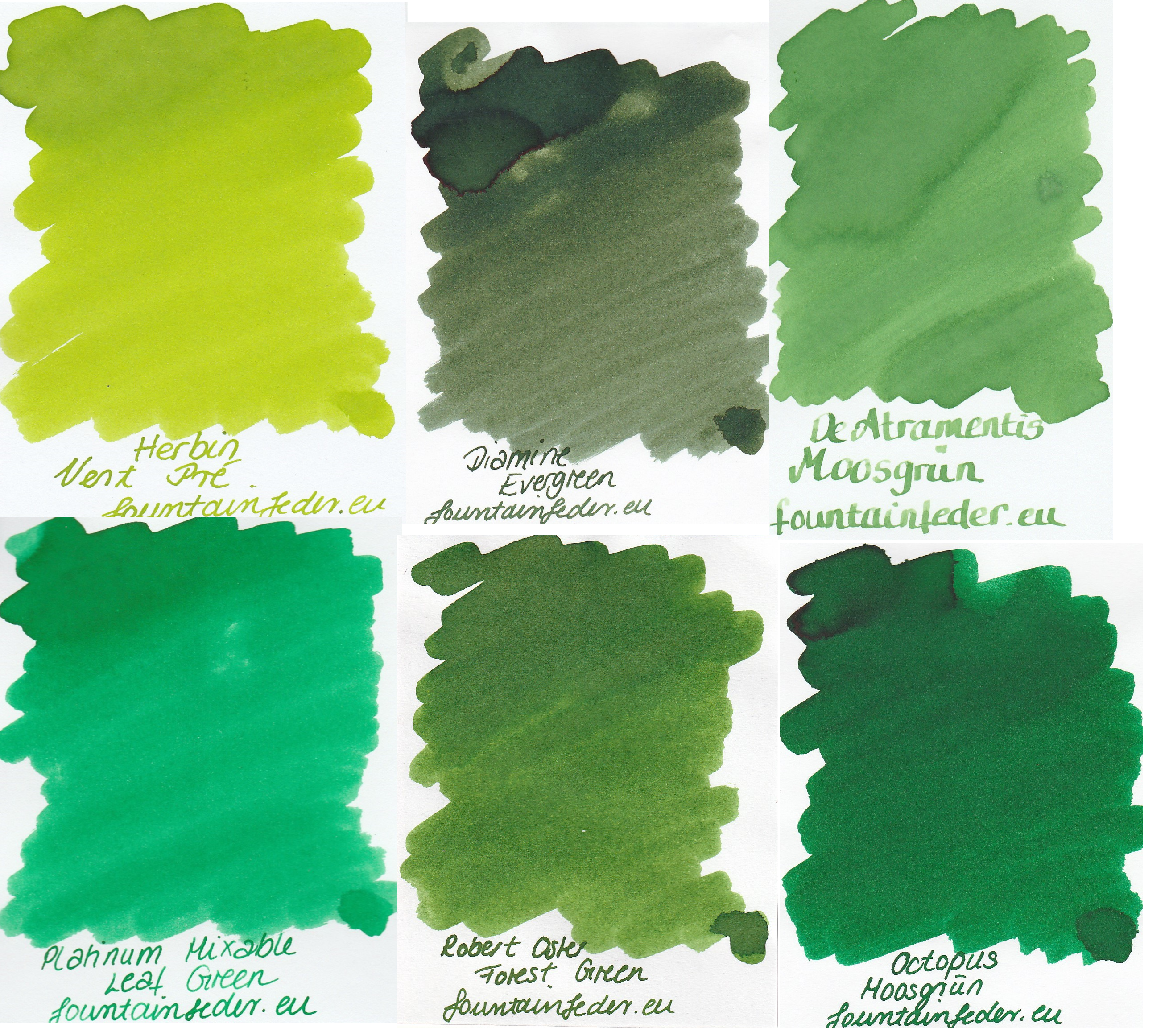 Waldgrün  - Ink sample Set