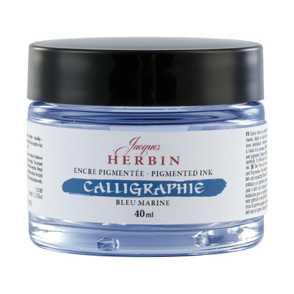 Herbin Pigmentierte Kalligrafietinte - Marineblau 40ml
