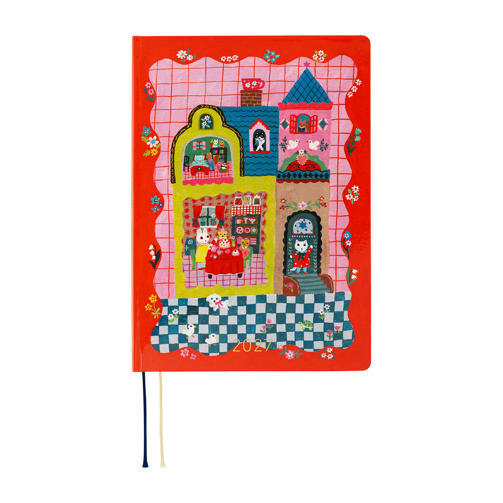 Hobonichi Yumi Kitagishi: White Cat and Rabbit’s Tea Room - 2027