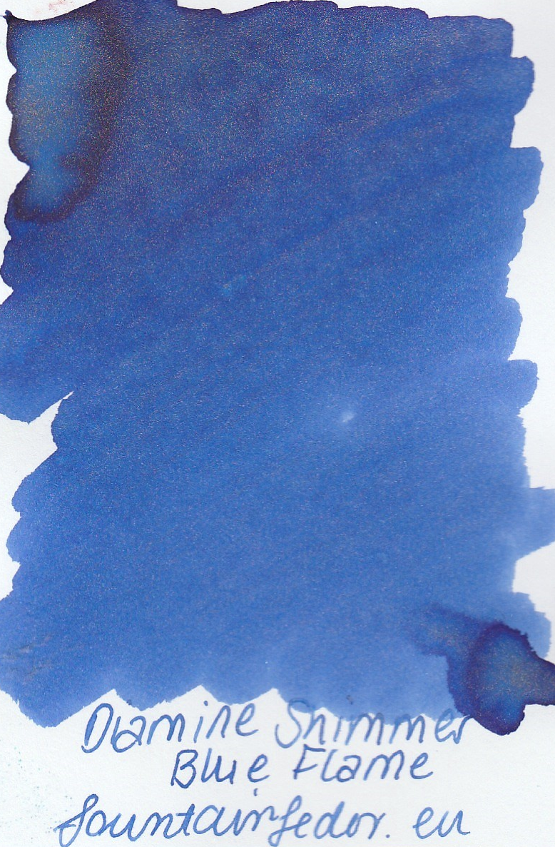 Diamine Shimmer Blue Flame Ink Sample 2ml
