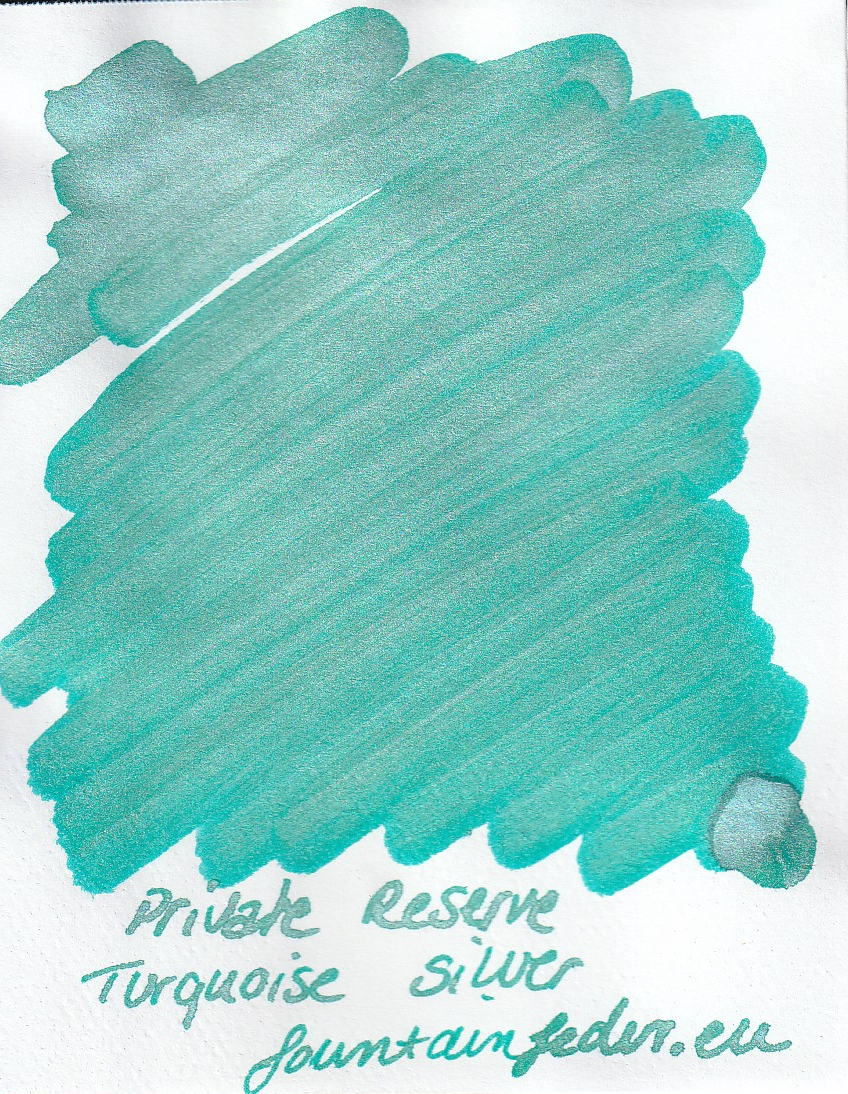 Private Reserve Pearlescent - Turquoise Silver Ink Sample 2ml   