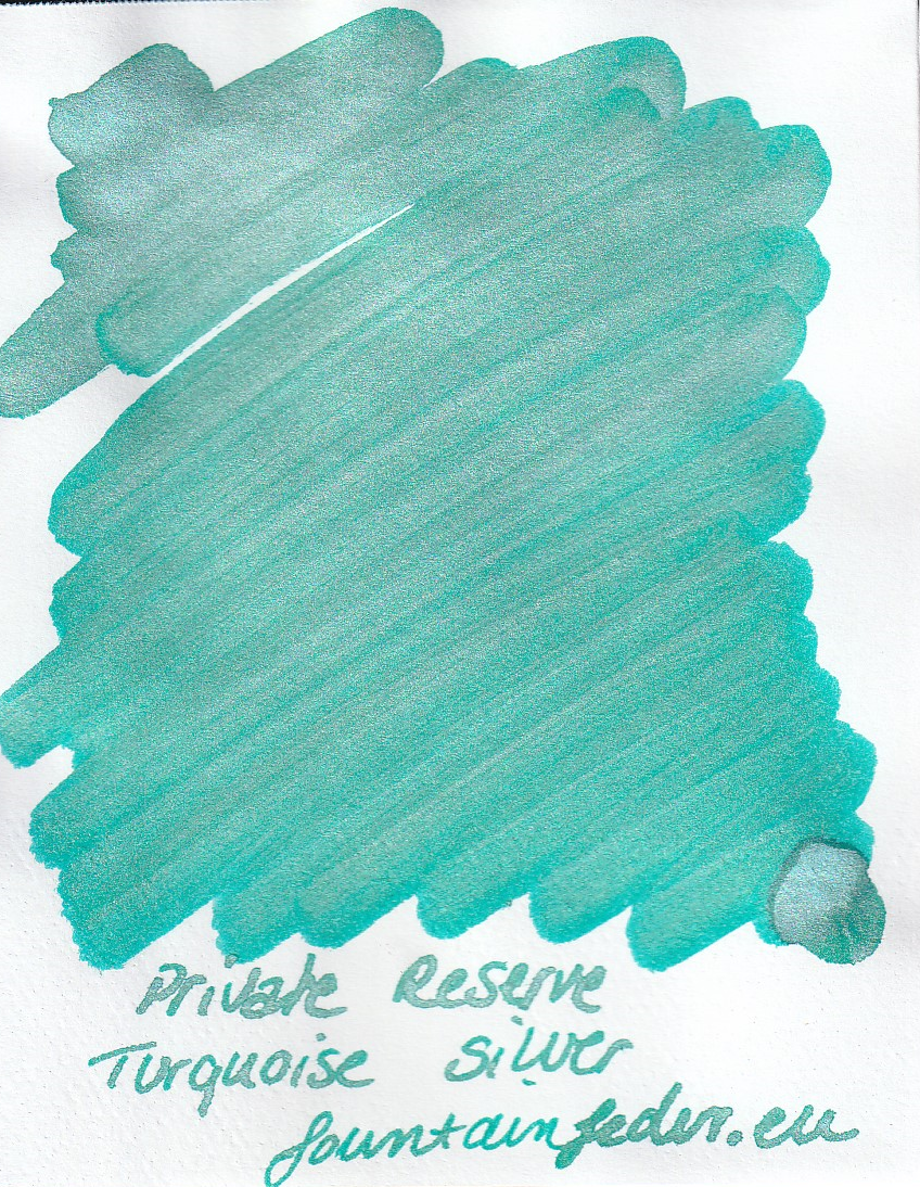 Private Reserve Pearlescent - Turquoise Silver Ink Sample 2ml    Private Reserve Pearlescent - Turquoise Silver Ink Sample 2ml