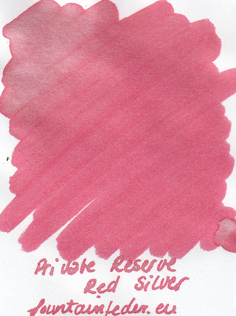 Private Reserve Pearlescent - Red Silver Ink Sample 2ml