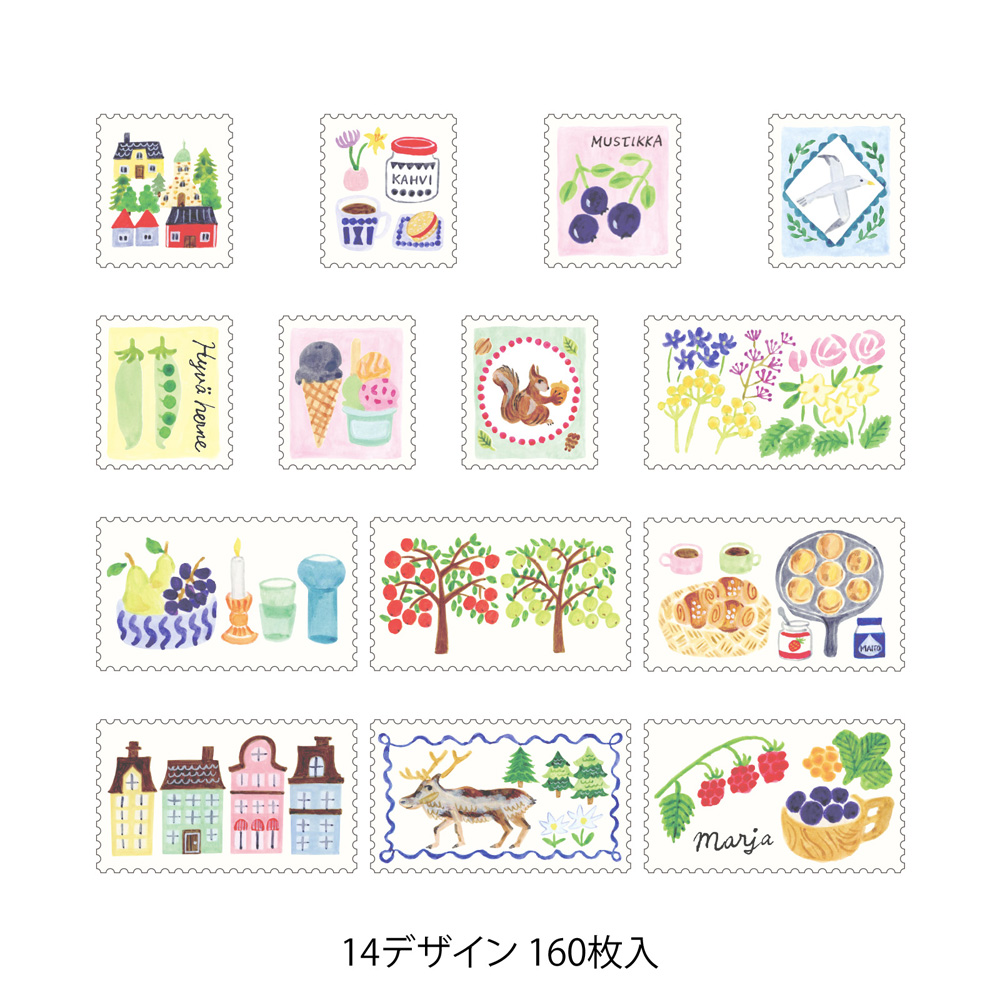 Midori Yuru Log Vol.3 Roll Sticker Stamps