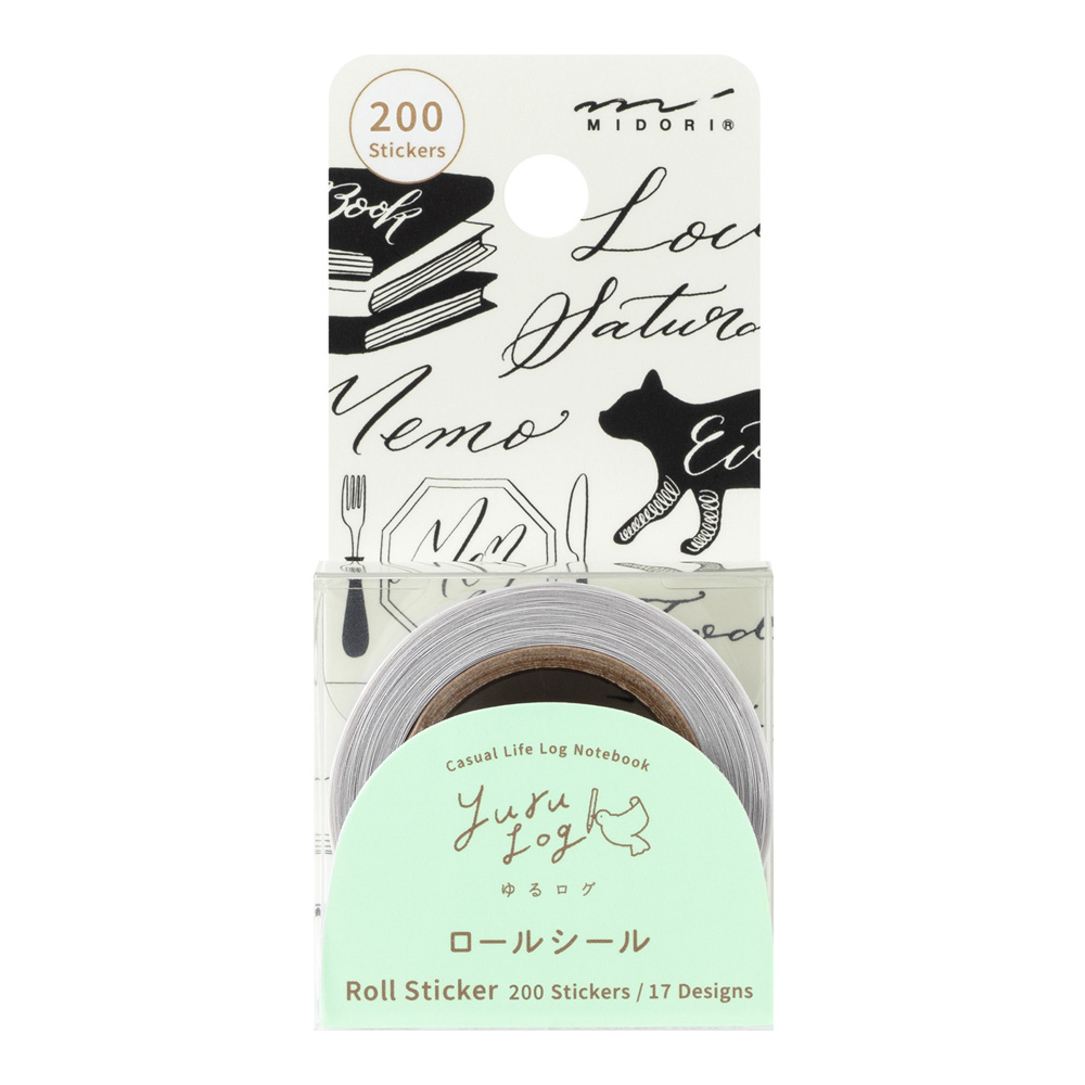 Midori Yuru Log Vol.3 Roll Sticker Calligraphy