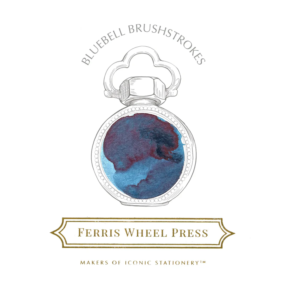 Ferris Wheel Press - Bluebell Brushstrokes Ink Sample 2ml  Ferris Wheel Press - Bluebell Brushstrokes Ink Sample 2ml