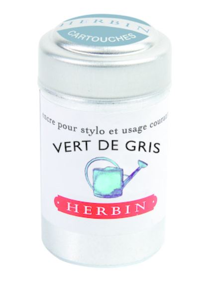 Herbin Ink Cartriges Vert de Gris , 6 per tin