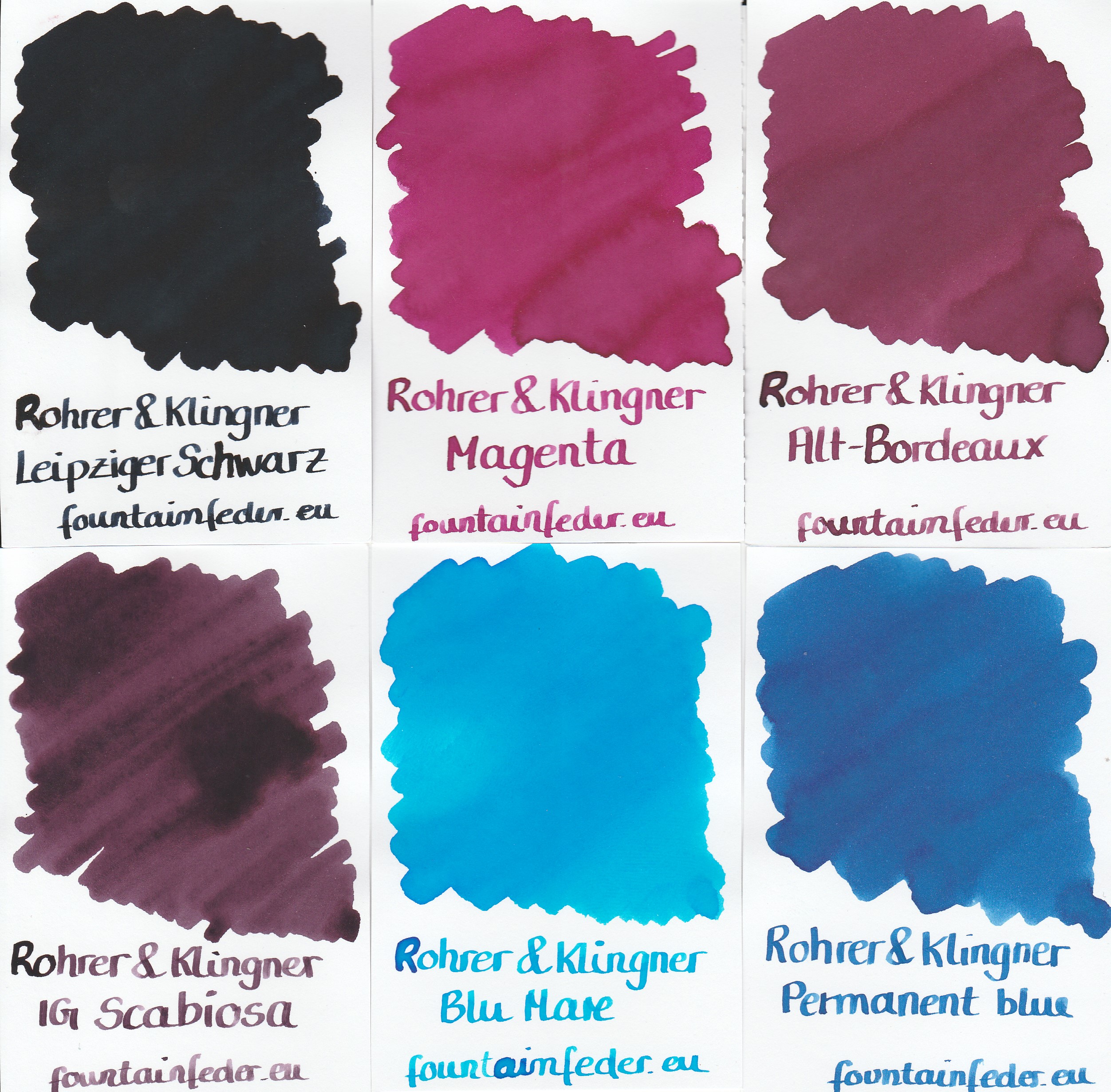 Rohrer & Klingner Blue Permanent Ink Sample 2ml  