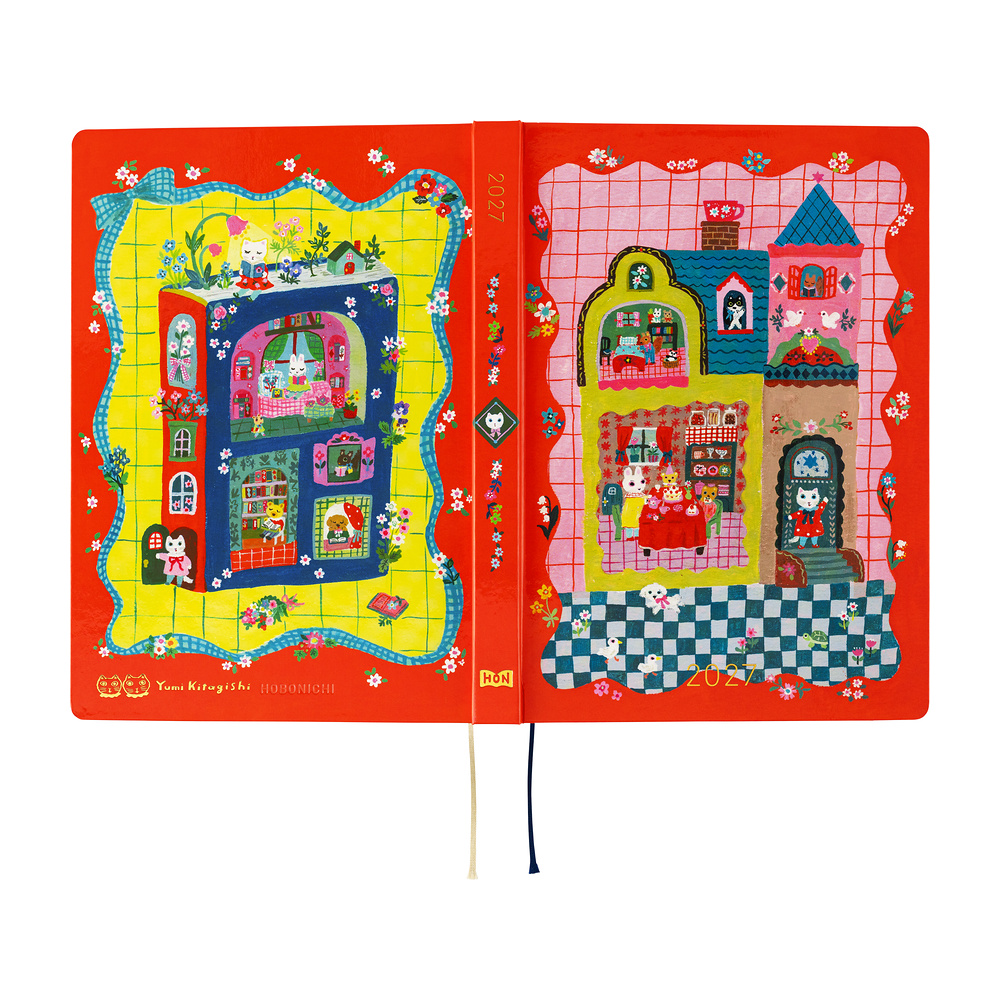 Hobonichi Yumi Kitagishi: White Cat and Rabbit’s Tea Room - 2027