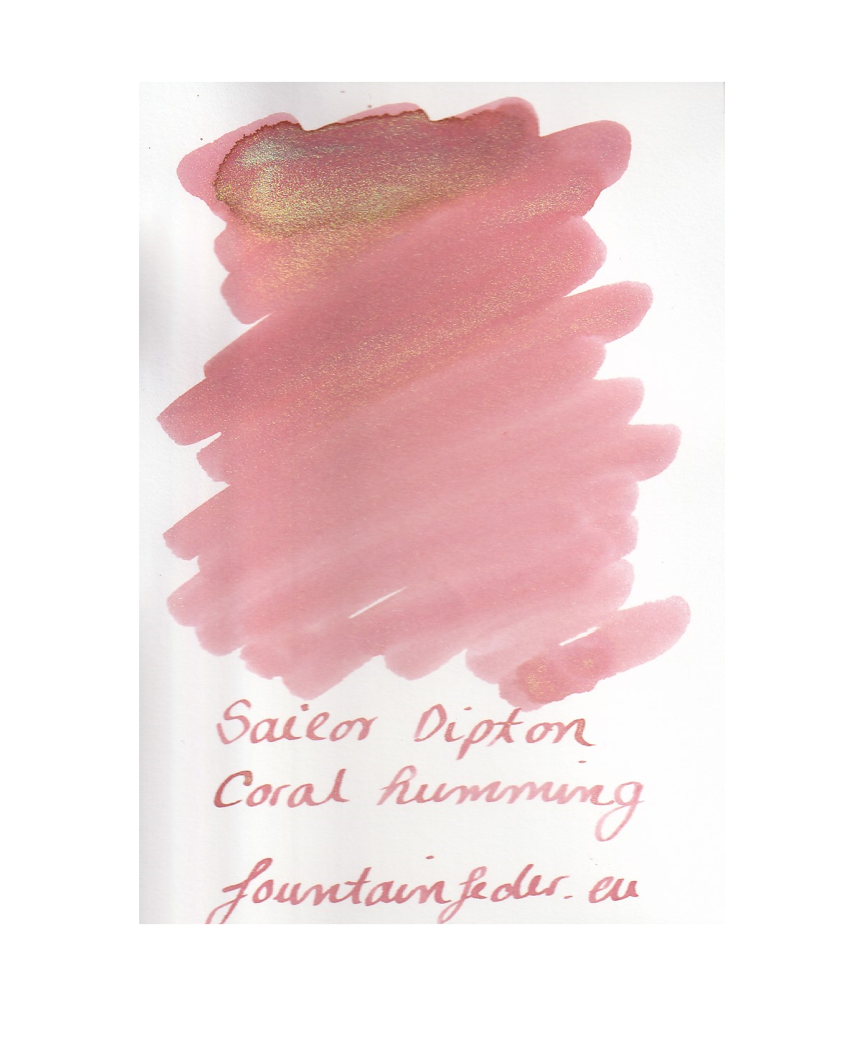 Sailor Dipton Ink - Coral Humming Ink Sample 2ml
