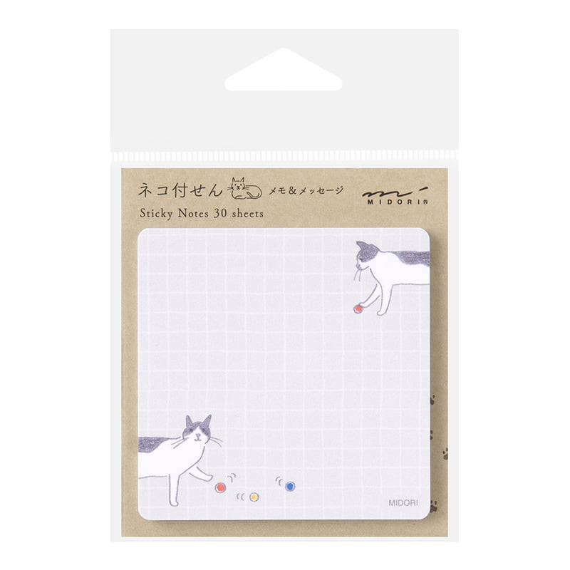 Midori Sticky Notes Ball and Cat