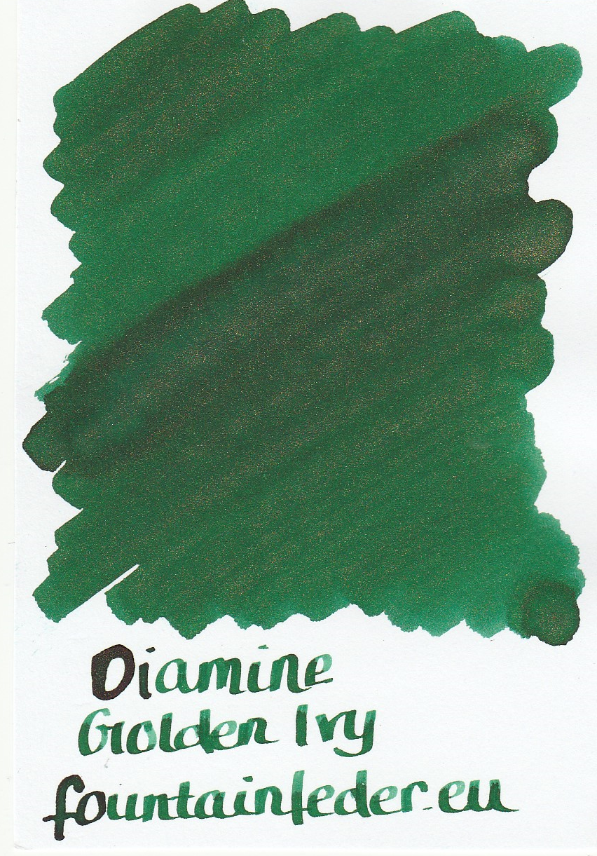 Diamine Shimmer Golden Ivy Ink Sample 2ml Diamine Shimmer Golden Ivy Ink Sample 2ml