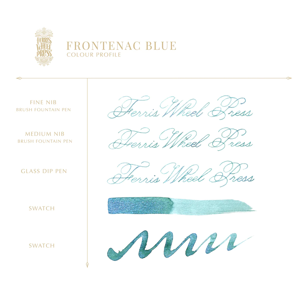 Ferris Wheel Press - Frontenac Blue Ink Sample 2ml