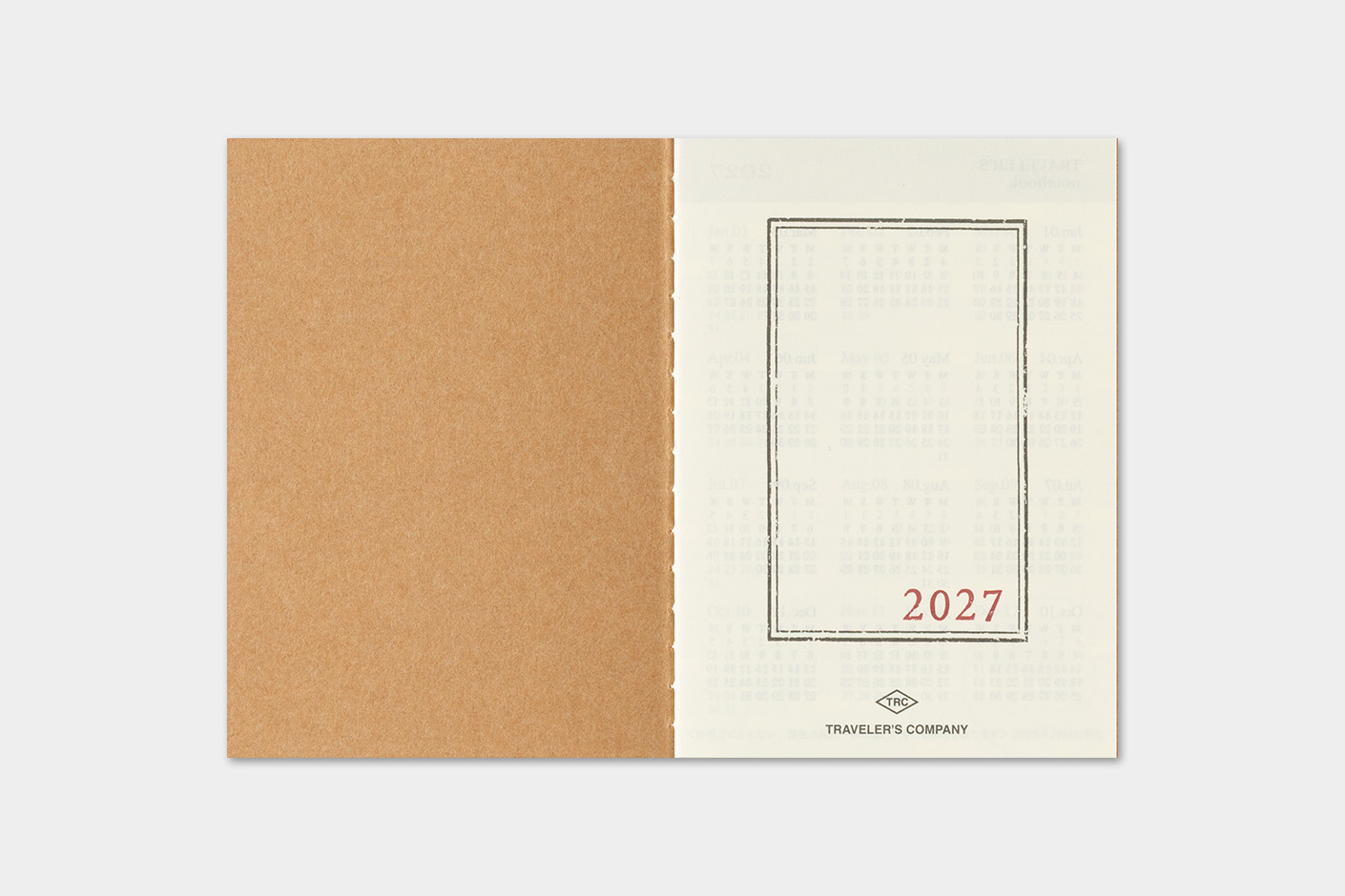 Traveler`s Company 2027 - Monthly Diary Refill Passport Size