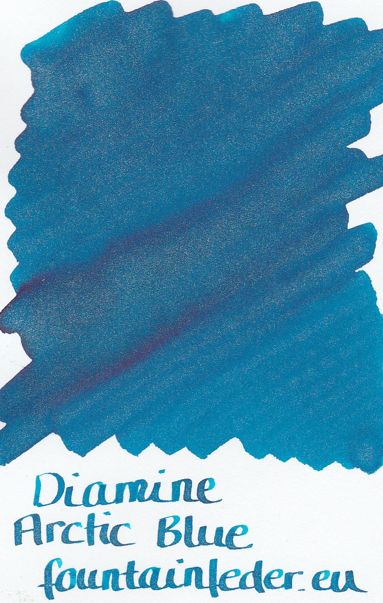 Diamine Shimmer Arctic Blue Ink Sample 2ml