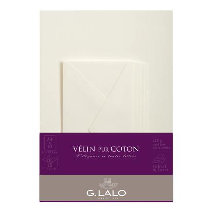 G.Lalo Stationery Set -Vèlin pur Coton 