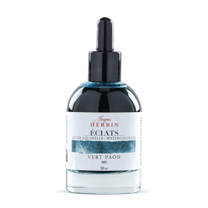 Jacques Herbin Aquarelltine Éclats - Pfaugrün 50ml   Jacques Herbin Aquarelltine Éclats - Pfaugrün 50ml