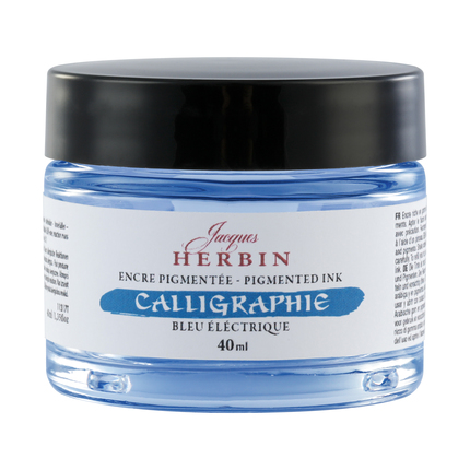 Herbin Pigmentierte Kalligrafietinte - Elektrikblau 40ml