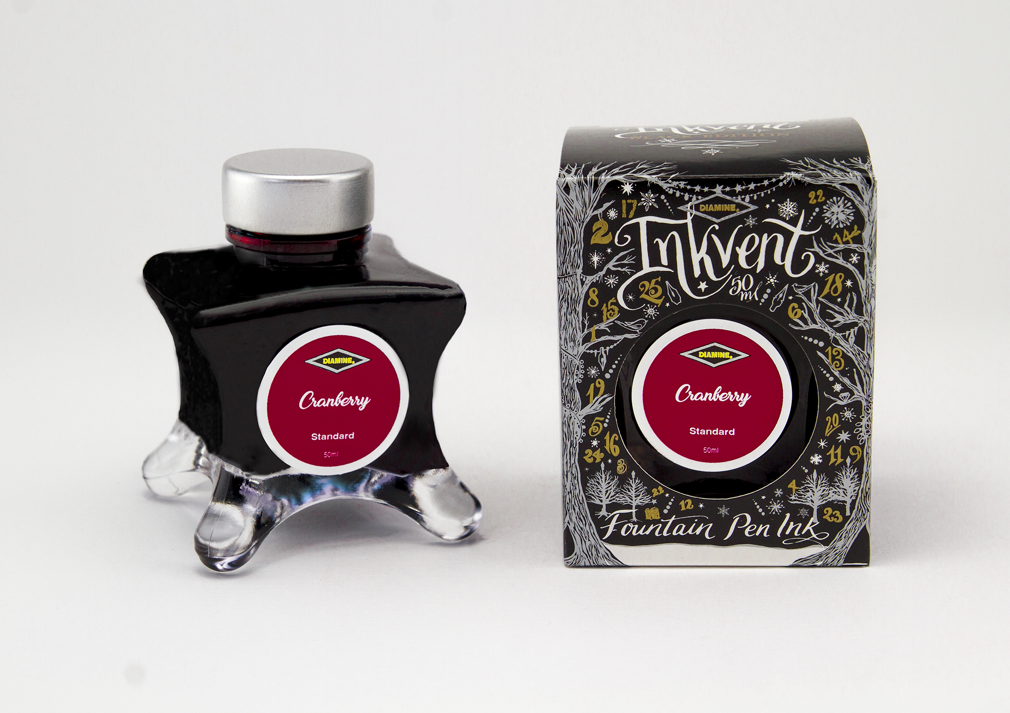 Diamine Inkvent Black Edition - Cranberry 50ml  Diamine Inkvent Black Edition - Cranberry 50ml