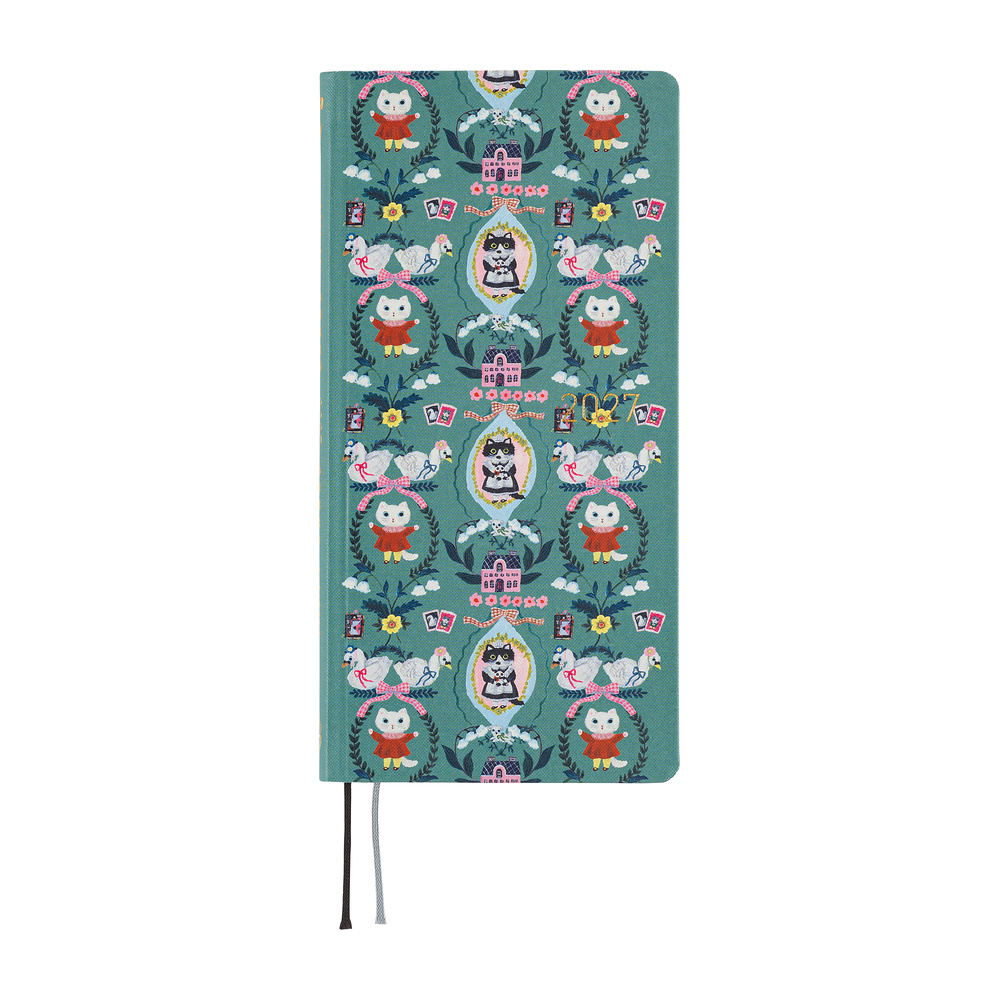 Hobonichi Yumi Kitagishi: White Cat Wallpaper - 2027