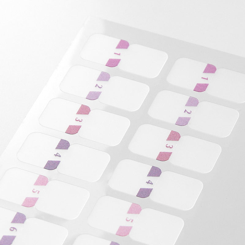 Midori Index Label S Chiratto Numbers