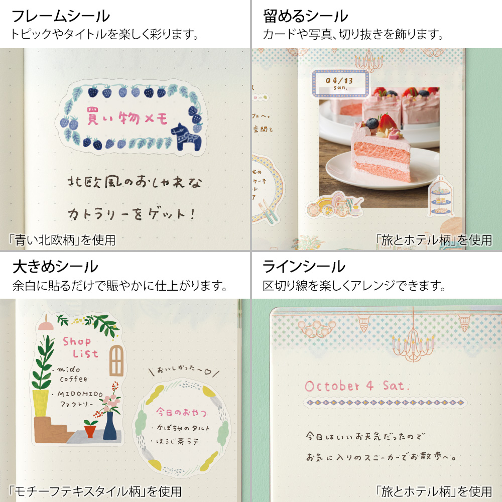 Midori Yuru Log Travel & Hotel Sticker - 2 Sheets
